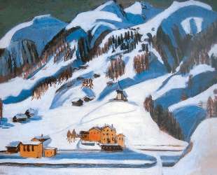 Mountains and Houses in the Snow — Эрнст Людвиг Кирхнер