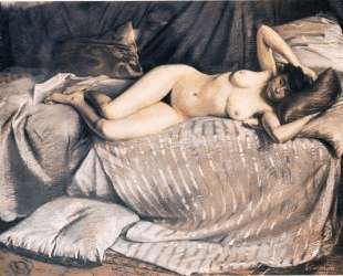 Naked Woman Lying on a Couch — Гюстав Кайботт