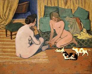Naked women to cats — Феликс Валлотон