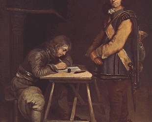 Officer Writing a Letter — Герард Терборх