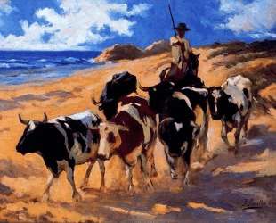 Oxen at the Beach — Хоакин Соролья