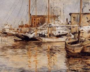 Oyster Boats, North River — Джон Генри Твахтман (Tуоктмен)