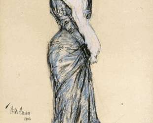 Portrait of a Lady in Blue Dress — Чайльд Гассам