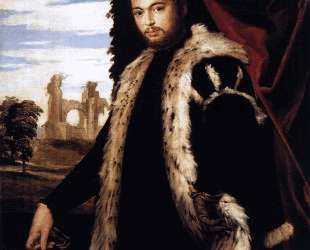 Portrait of a Young Man Wearing Lynx Fur — Паоло Веронезе