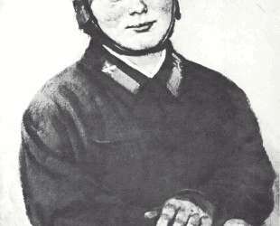 Portrait of pilot-woman M. S. Zimova — Константин Юон