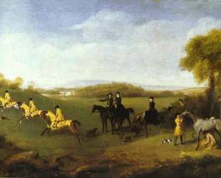 Racehorses Belonging to the Duke of Richmond Exercising at Goodwood — Джордж Стаббс