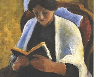 Reading woman — Август Маке