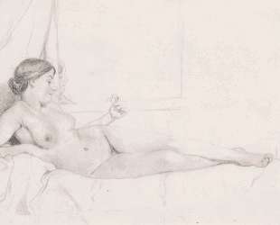 Reclining Nude on a couch — Феликс Валлотон