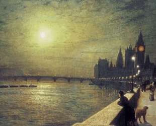 Reflections on the Thames, Westminster — Джон Эткинсон Гримшоу