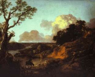 River Landscape with Rustic Lovers — Томас Гейнсборо