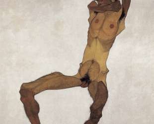 Seated male Nude — Эгон Шиле