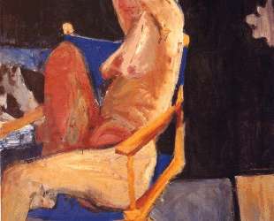 Seated Nude, Black Background — Ричард Дибенкорн