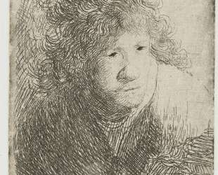 Self-portrait, leaning forward, listening — Рембрандт