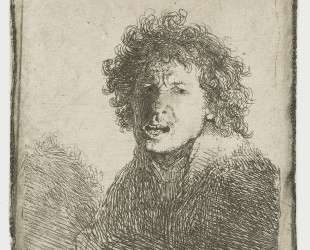 Self-portrait open mouthed — Рембрандт