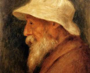 Self-Portrait with a White Hat — Пьер Огюст Ренуар