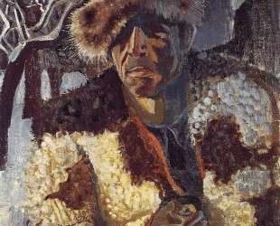 Self-portrait with fur cap — Отто Дикс