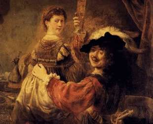 Self-portrait with Saskia in the Parable of the Prodigal Son — Рембрандт