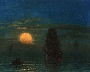 Ships in Moonlight — Альберт Бирштадт