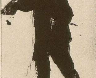 Silhouette of a Man with a Rake — Винсент Ван Гог