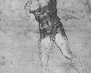 Sketch of a Nude Man (study for the ‘Battle of Cascina’) — Микеланджело
