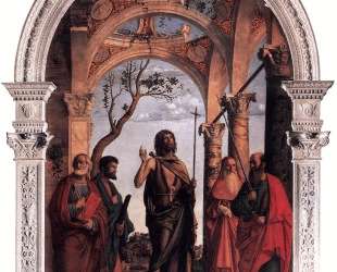 St. John the Baptist and Saints — Чима да Конельяно