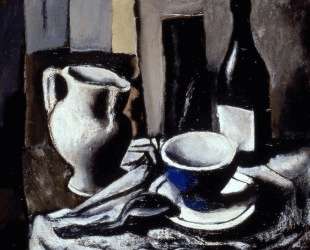 Still life with blue cup — Марио Сирони