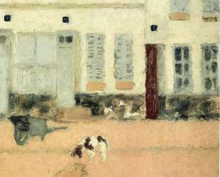 Street in Eragny-sur-Oise or Dogs in Eragny — Пьер Боннар
