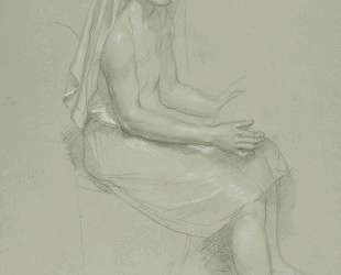 Study of a Seated Veiled Female Figure — Вильям Адольф Бугро