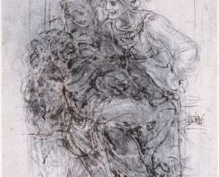 Study of St Anne, Mary and the Christ Child — Леонардо да Винчи