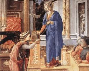 The Annunciation with two Kneeling Donors — Филиппо Липпи