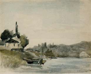 The Banks of the Marne at Cennevieres — Камиль Писсарро