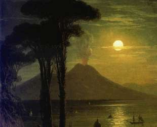 Неаполитанский залив в лунную ночь. Везувий — Иван Айвазовский