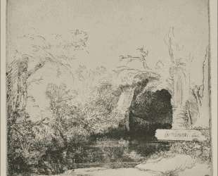 The Boathouse called a Grotto with a Brook — Рембрандт