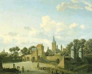 The church of St. Severin in Cologne in a fictive setting — Адриан ван де Вельде