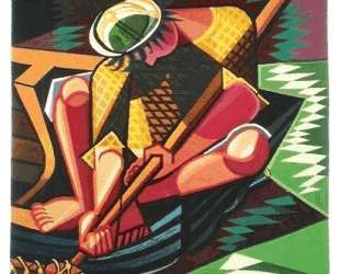 The fisherman, tapestry — Хосе де Альмада Негрейрос