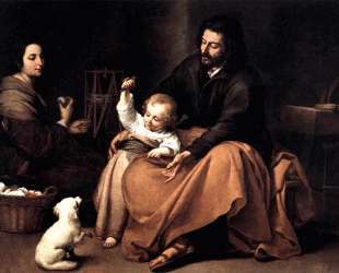 The Holy Family with the Little Bird — Бартоломе Эстебан Мурильо