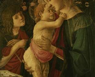 Мадонна с младенцем и маленький Иоанн Креститель — Сандро Ботичелли