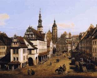 The Marketplace at Pirna — Бернардо Беллотто