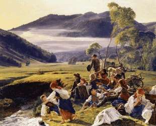 The pilgrims resting — Фердинанд Георг Вальдмюллер