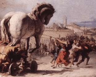 The Procession of the Trojan Horse in Troy — Джованни Доменико Тьеполо