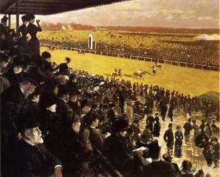 The Races at Longchamps from the Grandstand — Джузеппе Де Ниттис