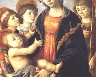 Богоматерь и младенец с двумя ангелами и Иоанном Крестителем — Сандро Ботичелли