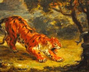Тигр и змея — Эжен Делакруа