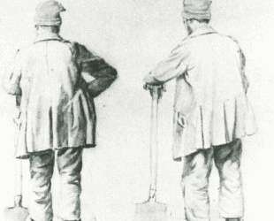 Two Sketches of a Man Leaning on His Spade — Винсент Ван Гог