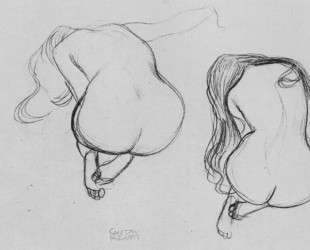 Two Studies of Sitting Nudes — Густав Климт