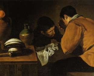 Two Young Men Eating At A Humble Table — Диего Веласкес