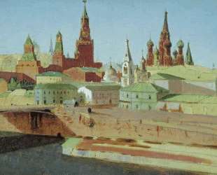 Вид на Москворецкий мост, Кремль и храм Василия Блаженного — Архип Куинджи