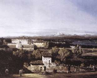 View of the Villa Cagnola at Gazzada neVarese — Бернардо Беллотто