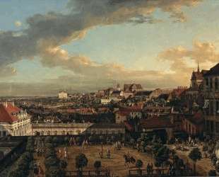 View of Warsaw from the terrace of the Royal Castle — Бернардо Беллотто