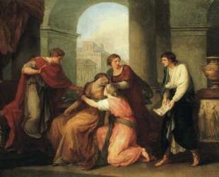 Virgil Reading the Aeneid to Augustus and Octavia — Ангелика Кауфман